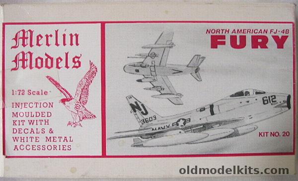 Merlin Models 1/72 North American FJ-4B Fury - US Navy Fighter, 20 plastic model kit
